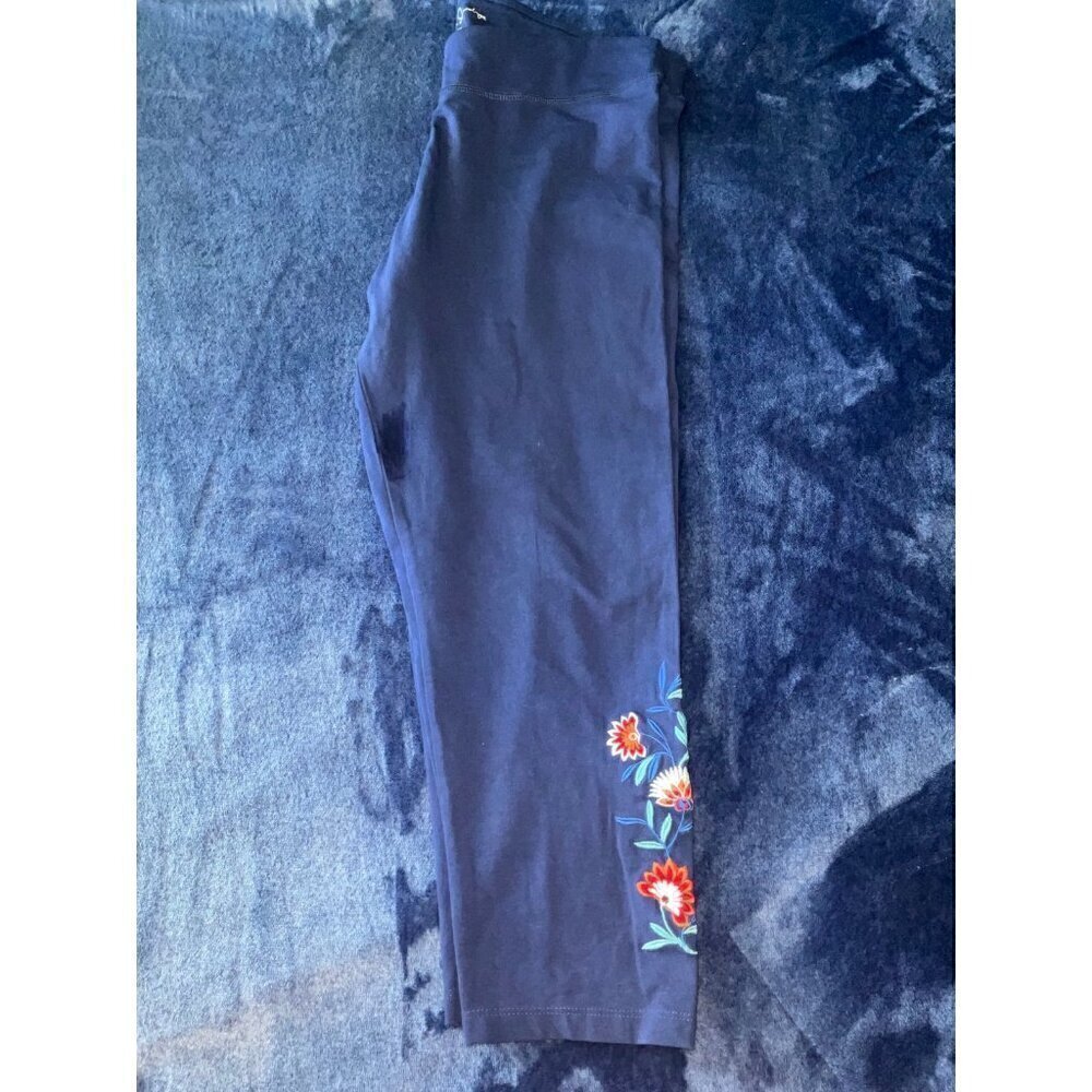 Women’s Floral Printed Blue Tights Size‎ XL